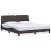 vidaXL Bettgestell ohne Matratze Dunkelbraun 180x200 cm Stoff