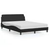 vidaXL Bettgestell Dover Schwarz 135x190 cm Kunstleder