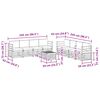 vidaXL Sofagarnituren 9 pcs Natur und Anthrazit Massivholz Akazie