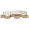 vidaXL Gartensofa-set 9 stk. Beige Poly-Rattan