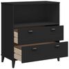 vidaXL Bücherschrank VIKEN Schwarz 80x40x90 cm Holzwerkstoff