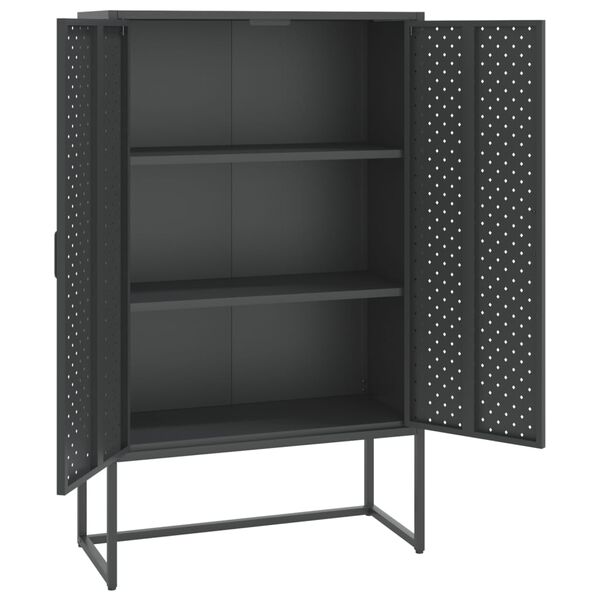 vidaXL Highboard Anthrazit 80x35x135 cm Stahl