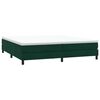 vidaXL Boxspringbett mit Matratze Dunkelgr&uuml;n 200x210 cm Samt