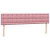 vidaXL Boxspringbett mit Matratze Rosa 180x210 cm Samt