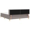 vidaXL Boxspringbett mit Matratze Taupe 200 x 180 cm Stoff