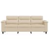vidaXL 3-Sitzer-Sofa Creme 180 cm Mikrofasergewebe