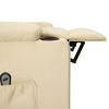 vidaXL Relaxsessel Elektrisch Creme Stoff