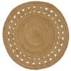 vidaXL Bereichsteppiche Natur &Oslash; 120 cm Jute