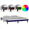 vidaXL Massivholzbett mit LEDs Schwarz 160x200 cm