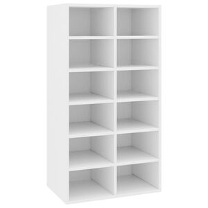 vidaXL Schuhregal Wei&szlig; 54x34x100,5 cm Holzwerkstoff