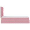 vidaXL Ottoman-Bett mit Matratzen & LEDs Rosa 100x200 cm Samt