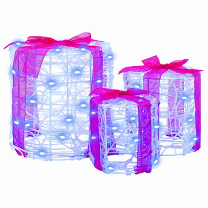 vidaXL Geschenkbox Dekoration 3 stk. Blau 20 x 20 x 21 cm Acryl