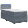 vidaXL Boxspringbett mit Matratze Dunkelgrau 80 x 200 cm Samt