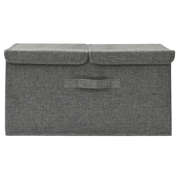 vidaXL Aufbewahrungsbox Stoff 50x30x25 cm Anthrazit