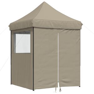 vidaXL Party-Zelt Taupe 200 x 200 x 306 cm Oxford-Stoff