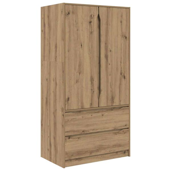 vidaXL Schrank mit T&uuml;r Artisan-Eiche 79,5 x 49 x 156 cm Holzwerkstoff
