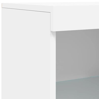 vidaXL Sideboard mit LED-Beleuchtung Weiß 41x37x100 cm