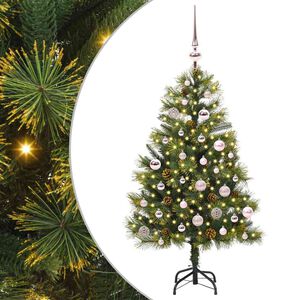 vidaXL K&uuml;nstlicher klappbarer Weihnachtsbaum mit Tannenzapfen 150 cm