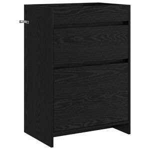 vidaXL Badunterschrank Schwarze Eiche 56 x 37,5 x 81 cm Holzwerkstoff