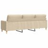 vidaXL 3-Sitzer-Sofa Creme 210 cm Stoff