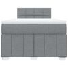 vidaXL Boxspringbett mit Matratze Hellgrau 120x190 cm Stoff
