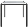 vidaXL Gartentisch 150x90x75 cm Gehärtetes Glas Poly Rattan Schwarz
