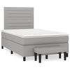 vidaXL Boxspringbett mit Matratze Hellgrau 120x190 cm Stoff