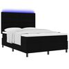 vidaXL Boxspringbett mit Matratze mit LED Schwarz 140 x 200 cm Stoff