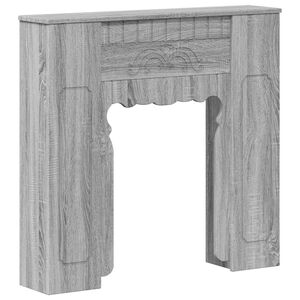 vidaXL Kaminumrandung Sonoma-Grau 93 x 20 x 89 cm Holzwerkstoff