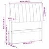 vidaXL Gepolstertes Kopfteil Dunkelgrau 90 cm Massives Kiefernholz