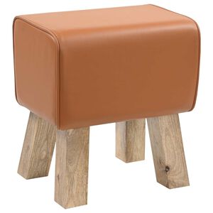 vidaXL Bank 40 x 30 x 45 cm Echtes Leder Braun