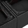 vidaXL Gartensofa-set mit Speicher 10 pcs Schwarz Poly-Rattan