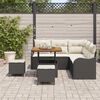vidaXL Garten-Sofa-Set 8 pcs Schwarz Poly-Rattan