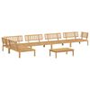 vidaXL Sofa Set mit Kissen Uni 6 pcs Beige Massivholz Akazie