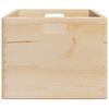 vidaXL Holzkiste mit Griffen 40x30x23 cm Massivholz Kiefer