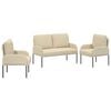 vidaXL Sofagarnituren 3 Stk. Creme Sperrholz
