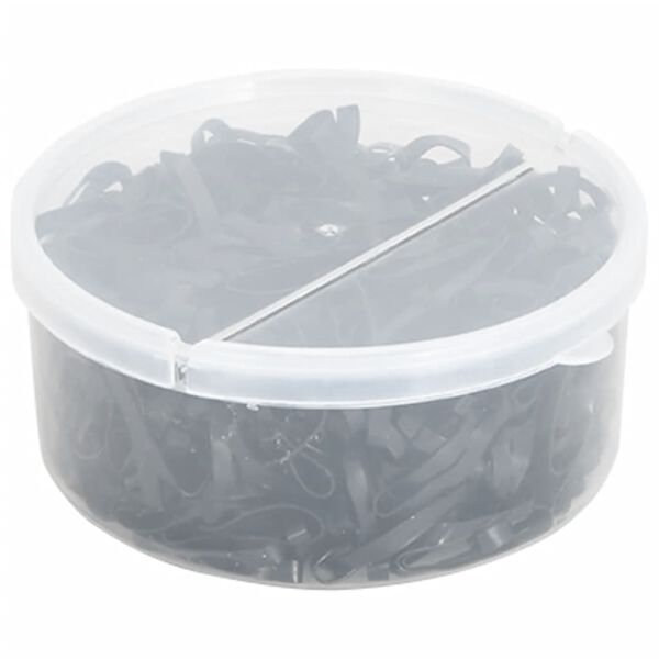 vidaXL Flechtb&auml;nder f&uuml;r Pferde 500 Stk. Schwarz Silikon