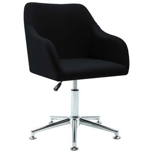vidaXL Esszimmerstuhl Drehbar Schwarz Stoff