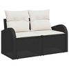 vidaXL Gartensofa-set mit Kissen mit Kissen 5 pcs Schwarz Poly Rattan