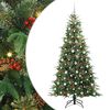 vidaXL K&uuml;nstlicher klappbarer Weihnachtsbaum Gr&uuml;n 210 cm PE und PVC