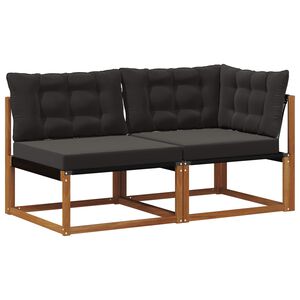 vidaXL 7 stk. Outdoor Mittel- und Ecksofa Massivholz Akazie Natur