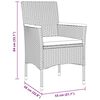 vidaXL Garten Essgruppe mit Kissen 5 pcs Grau Poly-Rattan