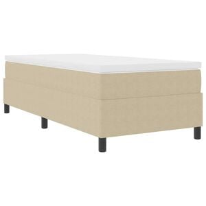 vidaXL Boxspringbett Hellgrau und Wei&szlig; 80 x 200 cm Cordstoff
