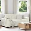 vidaXL Zweisitzer-Sofa Creme 140 cm Samt