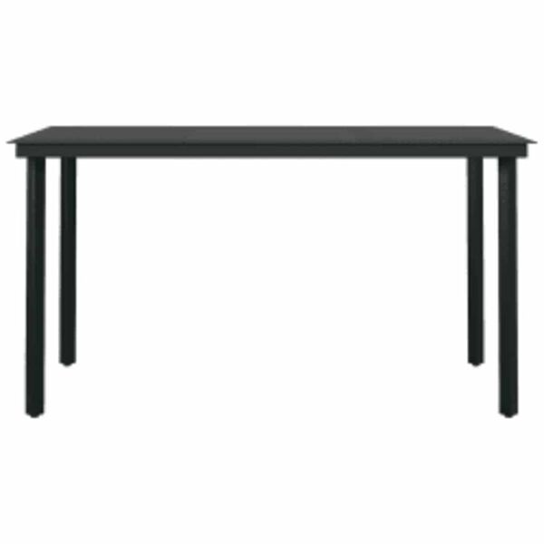 vidaXL 5-tlg. Garten-Essgruppe mit Kissen Braun Poly Rattan Glas