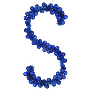 vidaXL Weihnachtskugelgirlande Blau 186 cm Polystyrol