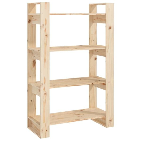 vidaXL B&uuml;cherregal/Raumteiler 80x35x125 cm Massivholz Kiefer