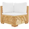 vidaXL 9-tlg. Garten-Lounge-Set mit Kissen Massivholz Teak
