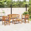 vidaXL Gartenrosen-Lounge-Set 4 pcs Natur Massivholz Akazie