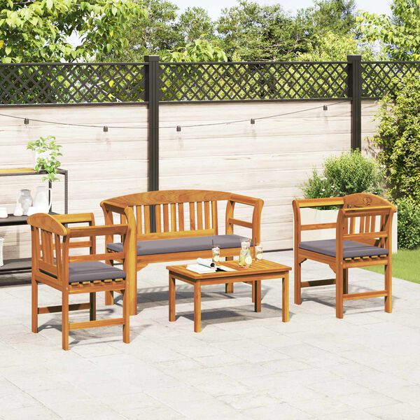 vidaXL Gartenrosen-Lounge-Set 4 pcs Natur Massivholz Akazie